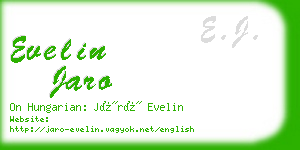 evelin jaro business card